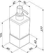 Дозатор для жидкого мыла STWORKI Стокгольм HASG31900 цвет Хром-15