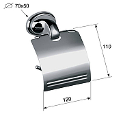 Держатель туалетной бумаги Remer 900 NV60CR с крышкой цвет Хром-1