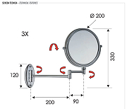 Косметическое зеркало Remer RB635CR цвет Хром-1