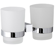 Стакан для зубных щеток Remer SQ SQ16CR двойной цвет Хром