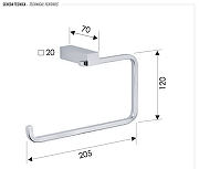Полотенцедержатель Remer SQ SQ44CR цвет Хром-1