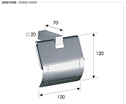 Держатель туалетной бумаги Remer SQ SQ60CR с крышкой цвет Хром-1