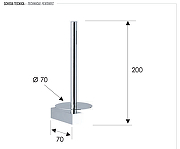 Держатель запасного рулона Remer SQ SQ62CR цвет Хром-1