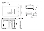 Клавиша смыва Roca In-Wall 32B 78901130B0 цвет Белый-1