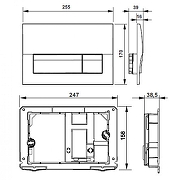 Клавиша смыва Roca In-Wall В01 78901170B2 цвет Хром матовый-1