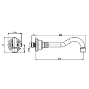 Излив для смесителя Fima Carlo Frattini Shower accessories F2157OS цвет Золото брашированное-1