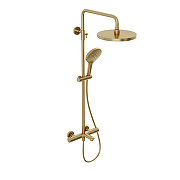 Душевая система Abelsberg Perfecta SNS61102BG с термостатом цвет Королевское золото