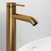 Смеситель для раковины Abelsberg Fluida ERF22003BG цвет Королевское золото-1