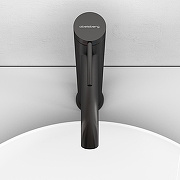 Смеситель для раковины Abelsberg Fluida ERF22003GM цвет Космическая сталь-3