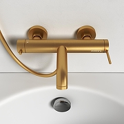 Смеситель для ванны Abelsberg Fluida ERF22516BG цвет Королевское золото-2