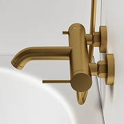 Смеситель для ванны Abelsberg Fluida ERF22516BG цвет Королевское золото-3