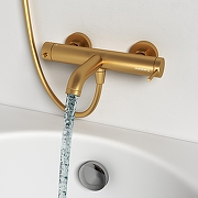 Смеситель для ванны Abelsberg Fluida ERF22516BG цвет Королевское золото-4