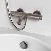 Смеситель для ванны Abelsberg Fluida ERF22516BN цвет Титан-1