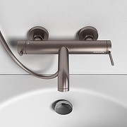 Смеситель для ванны Abelsberg Fluida ERF22516BN цвет Титан-2