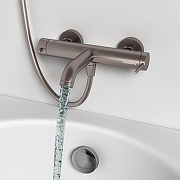 Смеситель для ванны Abelsberg Fluida ERF22516BN цвет Титан-4