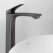 Смеситель для раковины Abelsberg Perfecta INF60102GM цвет Космическая сталь-2