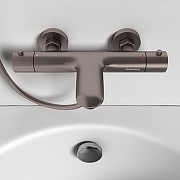 Смеситель для ванны Abelsberg Perfecta INF61101BN с термостатом цвет Титан-2