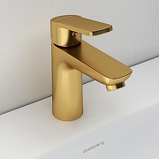 Смеситель для раковины Abelsberg Lineara UNF23508BG цвет Королевское золото-1