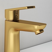 Смеситель для раковины Abelsberg Lineara UNF23508BG цвет Королевское золото-2