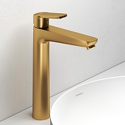 Смеситель для раковины Abelsberg Lineara UNF23509BG цвет Королевское золото-1