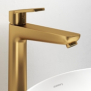 Смеситель для раковины Abelsberg Lineara UNF23509BG цвет Королевское золото-2