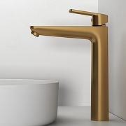 Смеситель для раковины Abelsberg Lineara UNF23509BG цвет Королевское золото-4