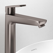 Смеситель для раковины Abelsberg Lineara UNF23509BN цвет Титан-2