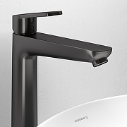 Смеситель для раковины Abelsberg Lineara UNF23509GM цвет Космическая сталь-2