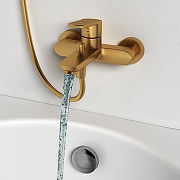 Смеситель для ванны Abelsberg Lineara UNF25747BG цвет Королевское золото-4