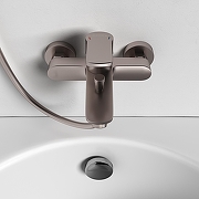 Смеситель для ванны Abelsberg Lineara UNF25747BN цвет Титан-2