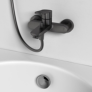 Смеситель для ванны Abelsberg Lineara UNF25747GM цвет Космическая сталь-1