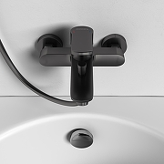 Смеситель для ванны Abelsberg Lineara UNF25747GM цвет Космическая сталь-2