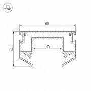 Профиль-держатель Arlight LGD-STRETCH-4TR 033090 цвет арматуры Серебро-1