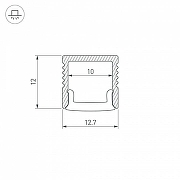 Профиль накладной Arlight FANTOM-BENT 040326(1) цвет серебристый-4