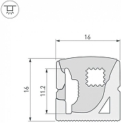 Профиль накладной гибкий Arlight 040831(1) цвет белый-2