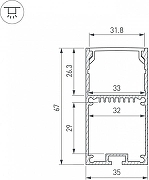 Профиль накладной Arlight SL-LINE 041581 цвет серебристый-2