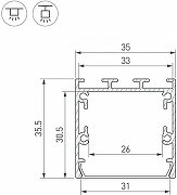 Профиль накладной Arlight SL-LINE 041832 цвет белый-2