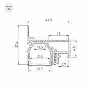 Профиль встраиваемый Arlight STRETCH 042945 цвет белый-4
