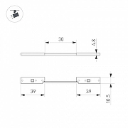 Соединитель гибкий для треков Arlight MAG-MICROCOSM 043240 цвет арматуры Черный-1