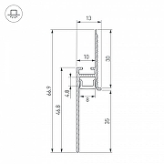 Профиль для плинтусов гибкий Arlight FANTOM 043675(1) цвет белый-3
