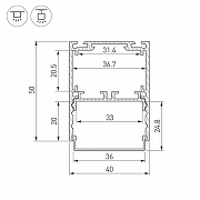 Профиль накладной Arlight SL-LINE 044666 цвет серебристый-4