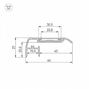 Профиль для ступеней Arlight STAIR 045663 цвет черный-2