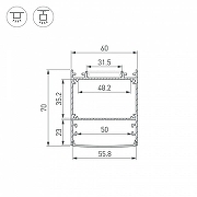 Профиль накладной Arlight SL-LINE 046402 цвет черный-5
