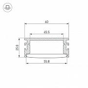 Профиль накладной Arlight FLOOR 046414 цвет черный-5