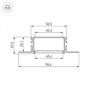 Профиль встраиваемый Arlight FANTOM 046423 цвет серебристый-5