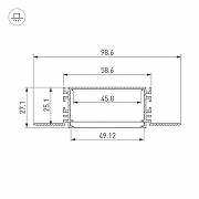 Профиль встраиваемый Arlight FANTOM 046430 цвет серебристый-5