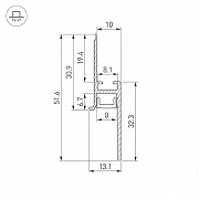Профиль для плинтусов Arlight FANTOM 048685 цвет серебристый-3