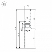 Профиль для плинтусов Arlight FANTOM 048687 цвет серебристый-3