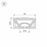 Профиль накладной гибкий Arlight WPH-FLEX 050136 цвет белый-1
