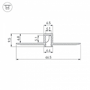 Профиль встраиваемый Arlight FANTOM 052377 цвет серебристый-4